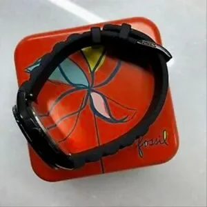 Fossil | Accessories | Fossil Black Silicone Watch Wblack 